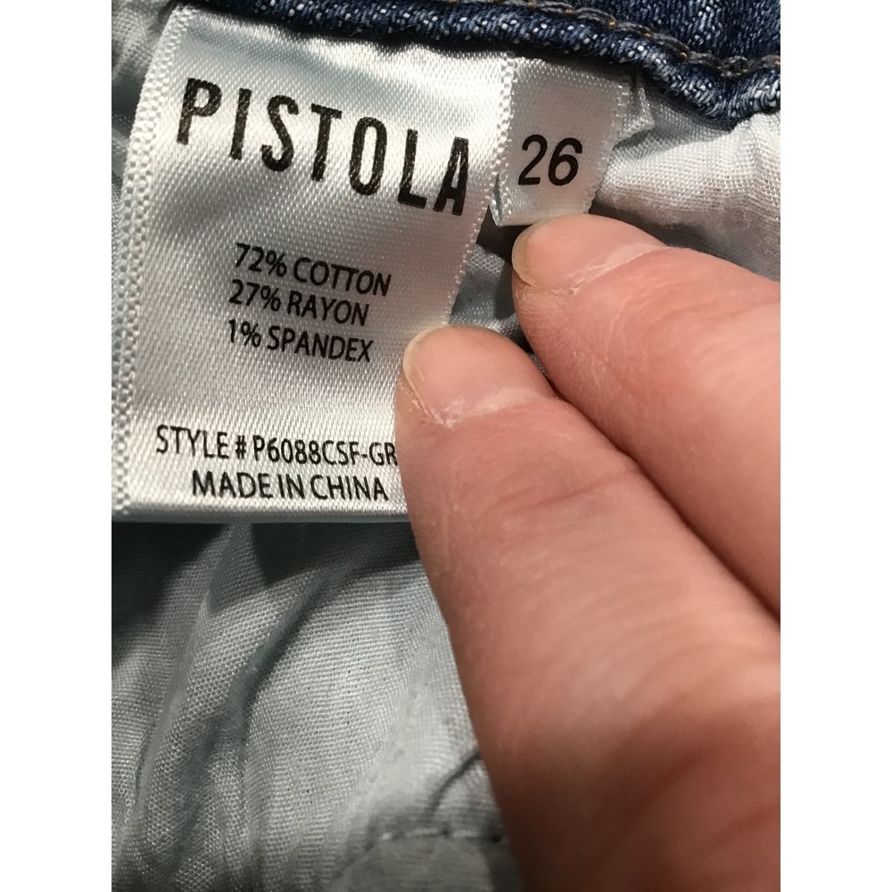 Pistola Lennon High Rise Crop Bootcut Jeans Distressed Denim Size 26 Y2K Indie - Picture 5 of 8